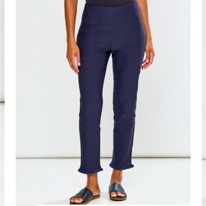 Sara Campbell Sheri Pant With Fringe Ankle Length Navy M